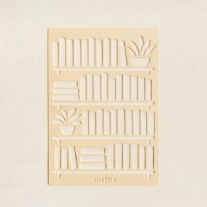 A5 Bookshelf Stencil